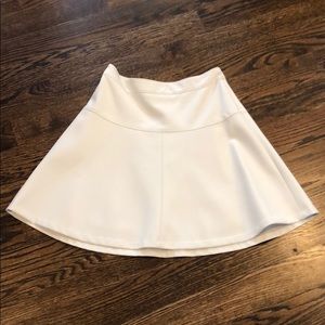 White leather skirt